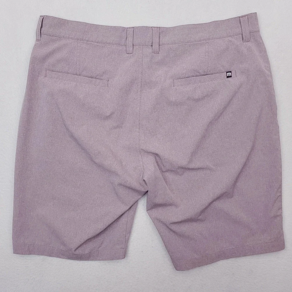 Travis Mathew Shorts Mens 36 Purple Chino Stretch Golf Lightweight Performance - Picture 2 of 10